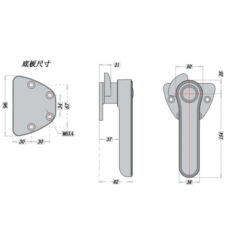 Black Stainless Steel Zinc alloy Seafood Steaming Cabinet Door Handle Door Handle Hand Steamer Steaming Rice Machine