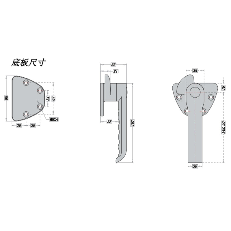 Stainless Steel Steam Box Door Handle Oven Knob Lock Cold Store Seafood Case Hinge Cabinet Pull Cookware Repair Part