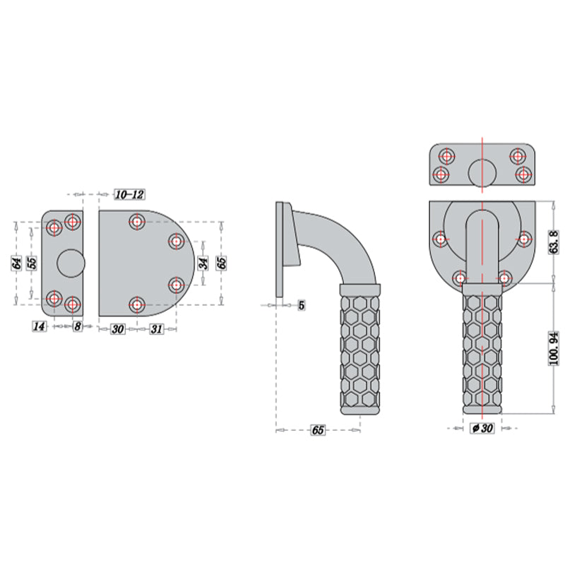 Stainless Steel Door Handle Seafood Steaming Cabinet Handle Buckle Hardware Cold Storage Door Lock Oven