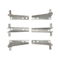 6pcs Stainless Steel Freezer Door Hinge Replacement Heavy Duty Metal Hinges For Refrigerator Repair Kit Durable Adjustable