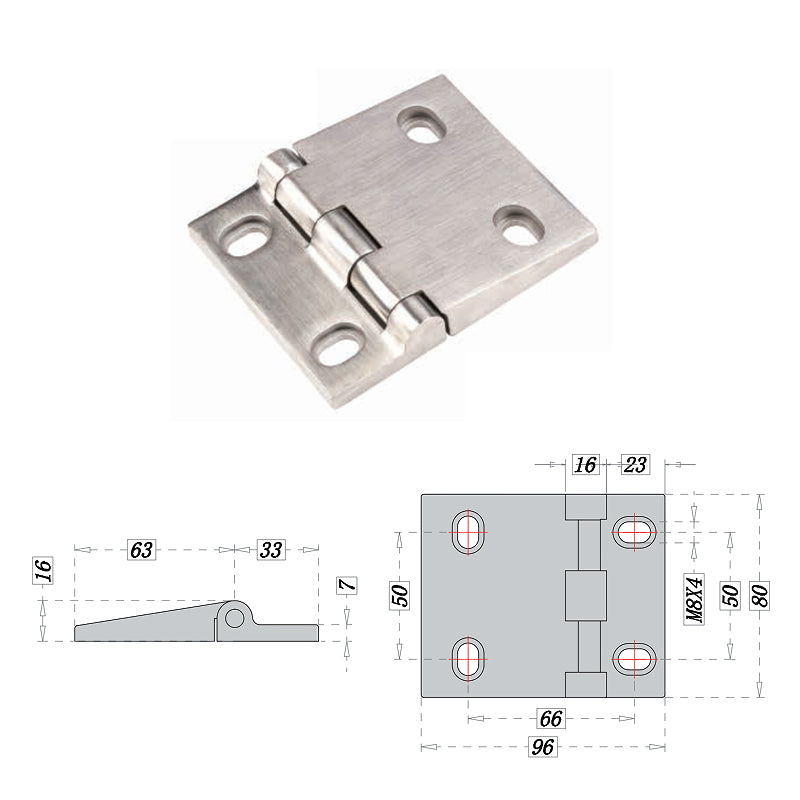 1PCS 201 stainless steel widened and thickened heavy-duty oven hinge industrial machinery electrical cabinet door hinge