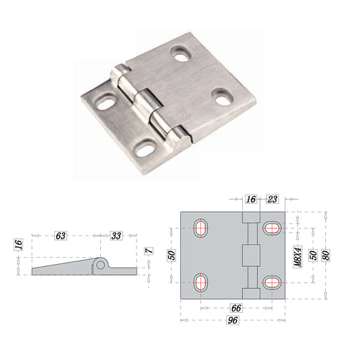1PCS 201 stainless steel widened and thickened heavy-duty oven hinge industrial machinery electrical cabinet door hinge