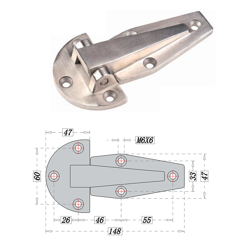 stainless steel widened and thickened heavy-duty oven hinge industrial machinery electrical cabinet door hinge