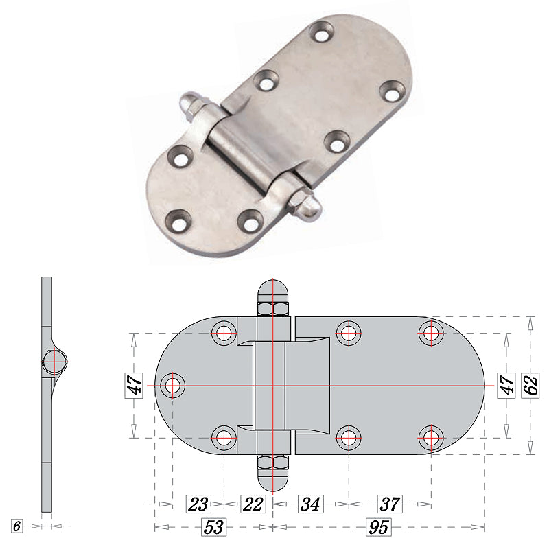 201 Stainless Steel Circular Hinge Mechanical Equipment Cabinet Door And Carriage Door Hardware Accessories