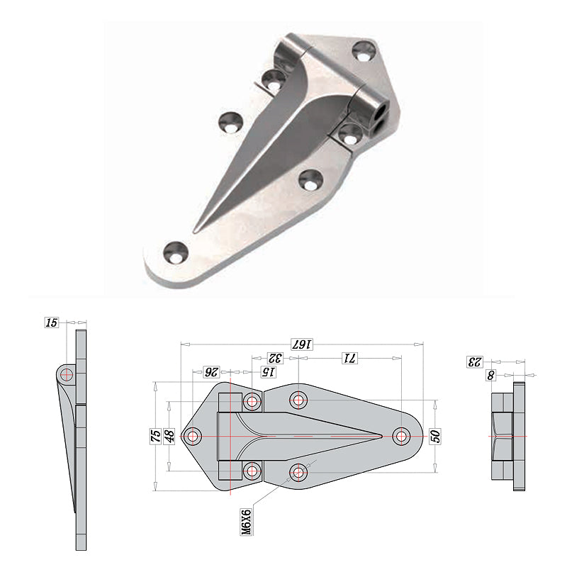 Widening And Thickening Stainless Steel Hinges Heavy-Duty Industrial Machinery Equipment Door Hinges Electrical Cabinet Hinges