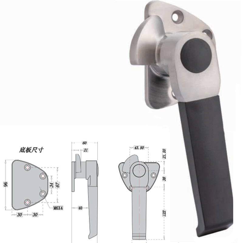 Stainless Steel Steam Box Door Handle Seafood Case Knob Oven Lock Cold Store Hinge Cabinet Pull Cookware Repair Part