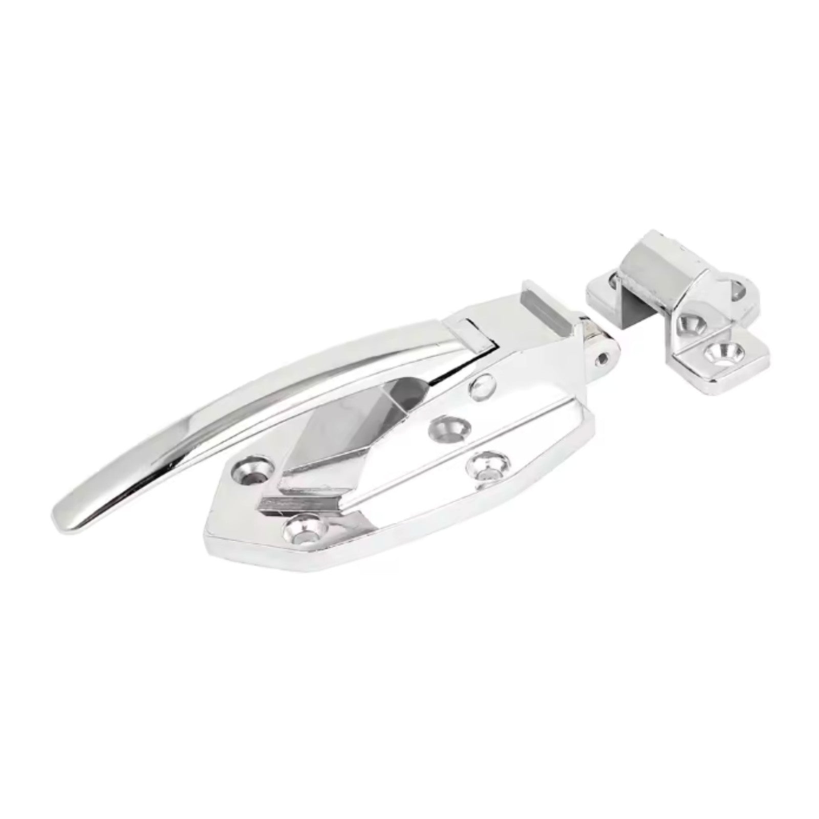 Zinc Alloy Door Handle Lock Spring Loaded Walk In Freezer Cooler Flush Door Latch Handle Freezer Door Latch Hinge Hardware